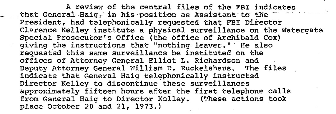 Watergate Haig Surveillance